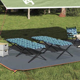 Folding Camping Bed Folding Manual Leaf pattern Oxford fabric 42003197
