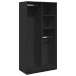Wardrobe Black 100x50x200 cm Engineered Wood 3307766