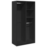Wardrobe Black 100x50x200 cm Engineered Wood 3307766