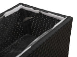 Tall Planter Black 55 x 22 x 70 cm Poly Rattan 42026873