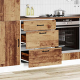 Kitchen Base Cabinet "Kalmar" Old Wood Engineered Wood 854287