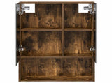 Bathroom Mirror Cabinet with Shelf Smoked Oak 50 x 14.5 x 70 cm 889203