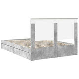 Storage Bed Concrete Grey 160 x 200 cm Engineered Wood 3409534