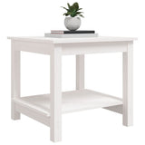 Coffee Table White 50x50x45 cm Solid Wood Pine 822278