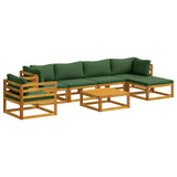 Sofa Set 7 pcs Natural Solid Acacia Wood 3417251