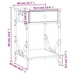 ZNTS Bedside Cabinets 2 pcs Grey Sonoma 40x42x60 cm Engineered Wood 826342