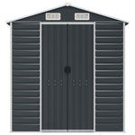 Garden Shed Anthracite 191x385x198 cm Galvanised Steel 3188256