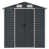 Garden Shed Anthracite 191x385x198 cm Galvanised Steel 3188256