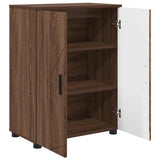 Bathroom Cabinet with Storage Brown Oak 60 x 35 x 80 cm 883311