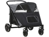 One-Click Foldable Pet Stroller, with Universal Wheels, Shock absorber, for Medium and Large Dogs T3398P349600