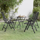 ZNTS 5 Piece Garden Dining Set Expanded Metal Mesh Anthracite 3084710