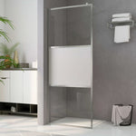 Walk-in Shower Wall with Half Frosted ESG Glass 100x195 cm 146642