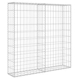 Gabion Wall with Covers Galvanised Steel 80x20x100 cm 143577