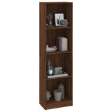 4-Tier Book Cabinet Brown Oak 40x24x143 cm Engineered Wood 816067