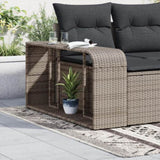 Storage Shelves 2 pcs Grey Poly Rattan 366132