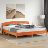 Bed Frame without Mattress Wax Brown 180x200 cm Super King Solid Wood Pine 3207200