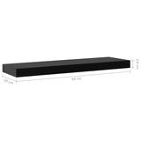 Floating Wall Shelves 2 pcs Black 60x20x3.8 cm 288201