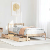 Bed Frame without Mattress 90x190 cm Single Solid Wood Pine 3301461