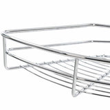 50972 2-Tier Kitchen Wire Basket Silver 180 Degree 75x38x80 cm