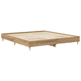 Bed Frame Artisan Oak Engineered Wood, Solid Pine Wood, Plywood 3329029