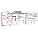 7 Piece Garden Dining Set Solid Wood Pine 3154713