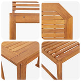 Garden Bistro Set 5 pcs Brown Solid Acacia Wood 3328696