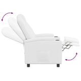 Recliner Chair White 75 x 95 x 106 cm Fabric 42051146
