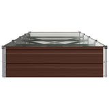 Raised Garden Bed Brown 320 x 80 x 24 cm cold-rolled steel 8006498