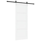 Sliding Door ORKDAL 83 x 211 cm Engineered Wood White and Black 3450230