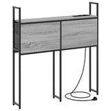 Storage Headboard with Charging Station Grey sonoma 80 cm 859783
