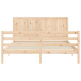 Bed Frame without Mattress King Size Solid Wood 3194511