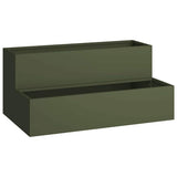 Garden Planter Olive Green 100 x 60 x 45 cm Cold-rolled Steel 865872