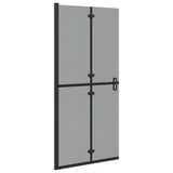 Walk-In Shower Wall Folding Black 90 x 6.5 x 190 cm 42017965