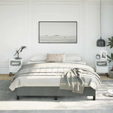 Bed Frame without Mattress Dark Grey California King Fabric 347114