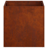 Garden Planter 2 pcs Rusty 35 x 35 x 35 cm Weathering Steel 8004965