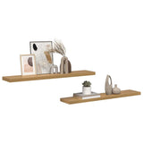 Wall Shelf 2 pcs Brown 120 x 23.5 x 4 cm Engineered Wood 42019957