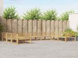 Outdoor Sofa Set 9 pcs White 404 x 245.5 x 73 cm 3387018