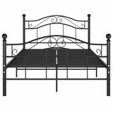 Bed Frame without Mattress Black Metal 120x200 cm 324994