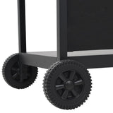Gas BBQ Grill with 6 Cooking Zones Steel Black 44282