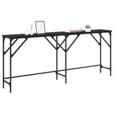 Console Table Black Oak 180 x 30 x 75 cm Engineered Wood 882880