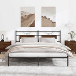 Bed Frame without Mattress Brown Oak 183x213 cm Engineered Wood 4106846