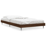 Bed Frame without Mattress Brown Oak 100x200 cm Engineered Wood 832268
