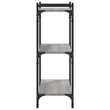 Bookcase 3-Tier Grey Sonoma 80x30x86 cm Engineered Wood 837670