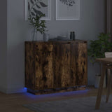 LED Sideboard Smoked Oak 90 x 32 x 75 cm Engineered Wood 869678