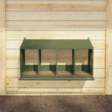 Chicken Nesting Box with 4 Compartments Olive Green Metal 864343