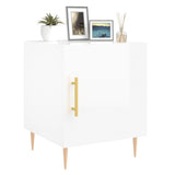 Bedside Cabinets 2 pcs High Gloss White 40x40x50 cm Engineered Wood 827537