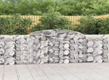 Arched Gabion Baskets 12 pcs 300x30x100/120 cm Galvanised Iron 3146531