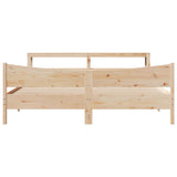 Bed Frame with Headboard 180x200 cm Super King Solid Wood Pine 3306294