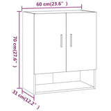 Wall Cabinet Concrete Grey 60x31x70 cm Engineered Wood 812874