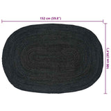 Area Rugs Dark Grey 100 x 152 cm Jute 42010642